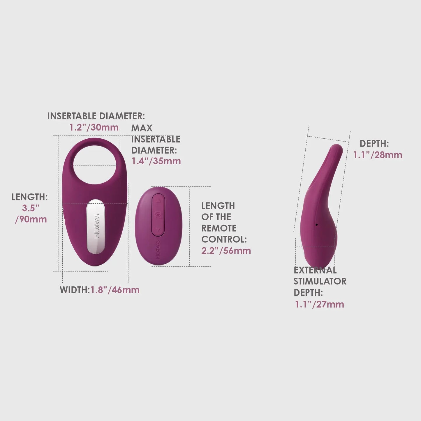 Svakom Winni Remote Controlled Couples Cock Ring
